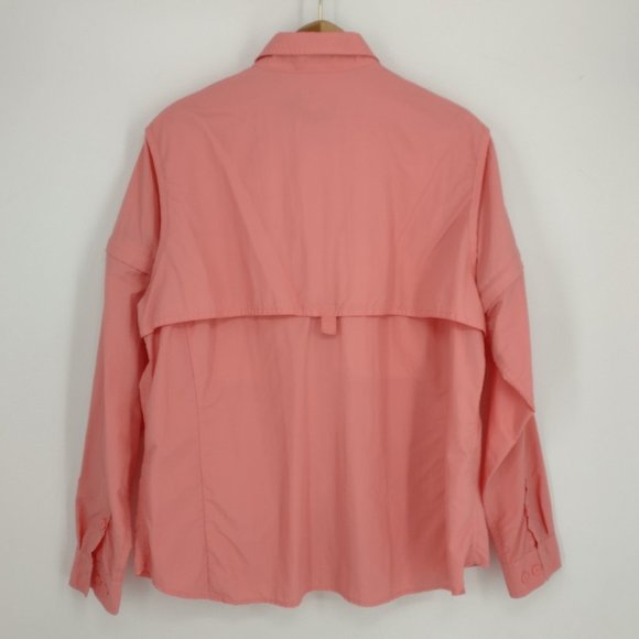 Cabela's Guidewear Fishing Nylon Caped Vented Convertible Sleeve Shirt Womens XL - Picture 2 of 5